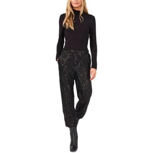 Vince Camuto Pants - VINCE CAMUTO Black Sequin Jogger Pants.  SIZE XS
